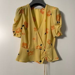 Yellow Floral Top by ASTR the Label